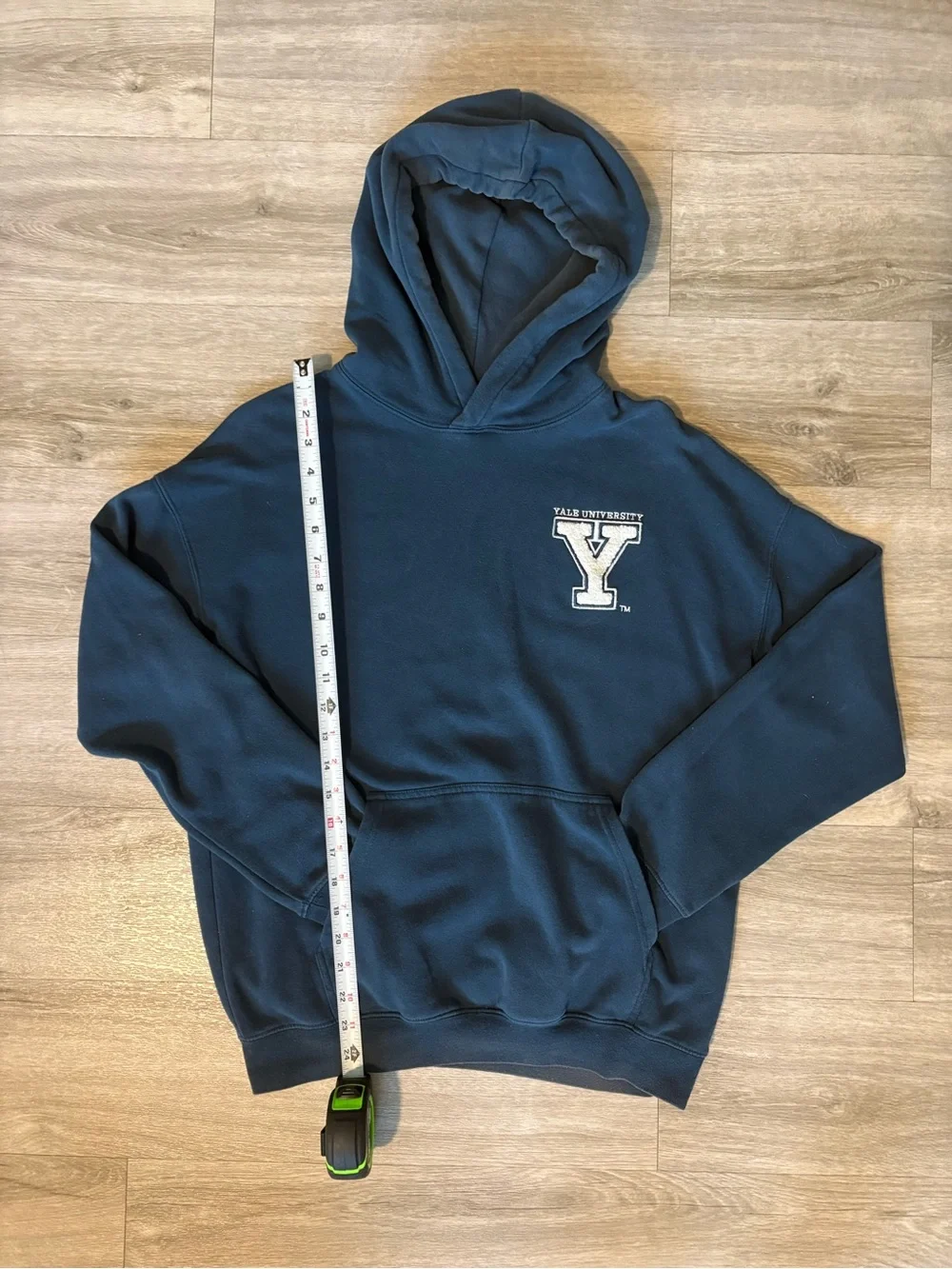 H&M Navy Crewneck Hoodie with White 'Y' Logo